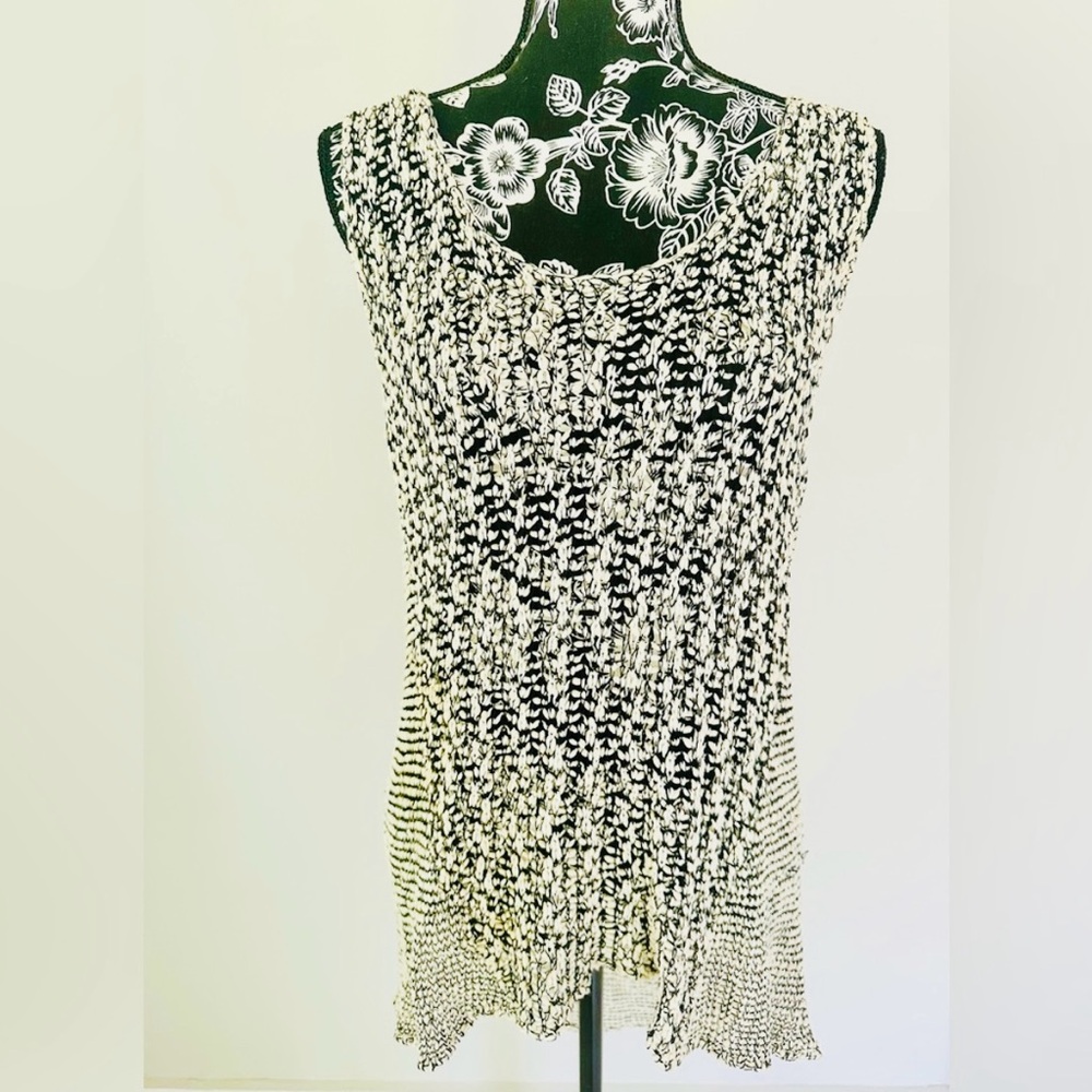 Helmut Lang b/w sleeveless top